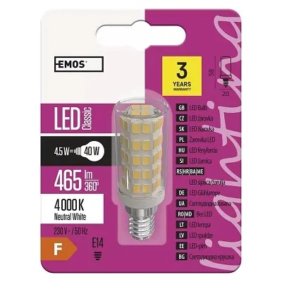 EMOS E14 4,5W 4100K 465lm (ZQ9141)