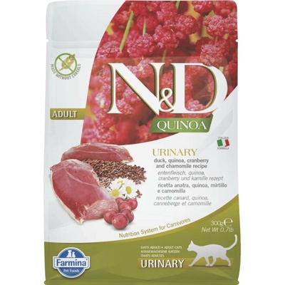 N&D GF Quinoa Cat Urinary Duck & Cranberry 0,3 kg