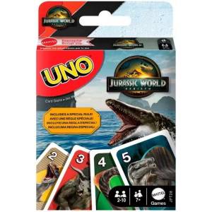 Mattel Uno: Джурасик свят 2025 - картова игра (JFT28)
