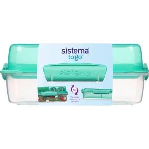Holmes Products (Europe) Limited Система кутия за обяд с разделители за вкъщи LunchStack Rectangle 1.8 л, зелена
