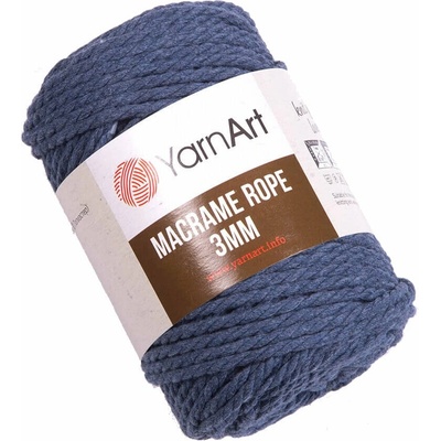 Macrame Rope 3 mm 3 mm 63 m 761 Denim Blue юта (Macrame Rope 3 mm 761)