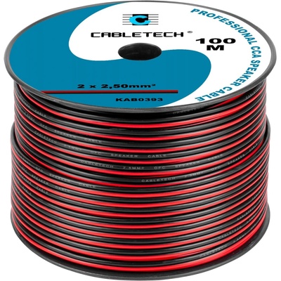 Cabletech CCA 2,5mm² červenočerný 100 m