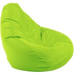 Pufrelax Пуф, круша, 220л. , Nirvana Hobbit - Teteron Green neon, За открито, Перящ се калъф, Пълнеж от Полистиролни перли