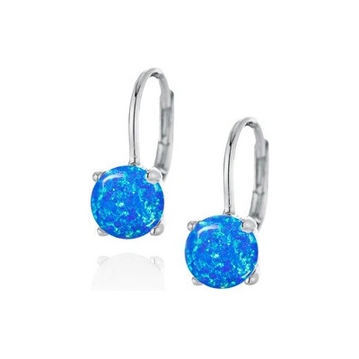 Nubis stříbrné náušnice s modrým opálem NB925-OP05
