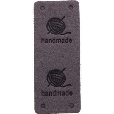 Nášivka HAND MADE klubko 50x20mm Varianta: šedá