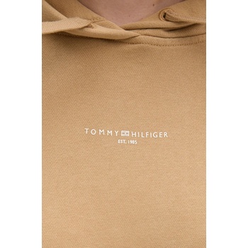 Tommy Hilfiger Суичър Tommy Hilfiger в бежово с качулка с изчистен дизайн WW0WW42896 (WW0WW42896)