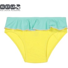 KiETLA plavky s UV ochranou nohavičky žltozelené