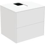 Ideal Standard Atelier Conca матово бял стенен шкаф с 2 чекмеджета и плот с централен изрез 60 см (T3940Y1)