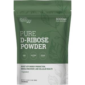 Earth Harmony D-Рибоза - Енергия за сърцето и мускулите, 5000 mg х 500 g прах (11348 (EH-DR-500G) EH)