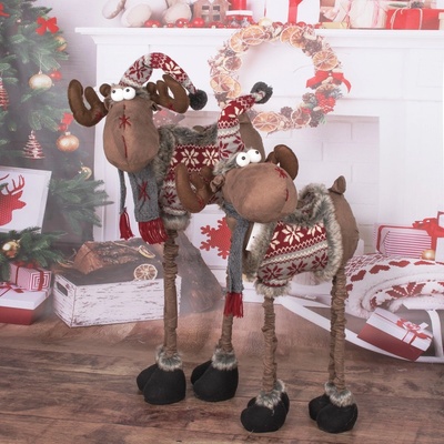 Springos Stojaci vianočný sob 84–124 cm S-CA0107