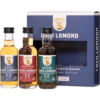 Loch Lomond Single Malt 3 x 40% 0,05 l 0,15 l (kazeta)