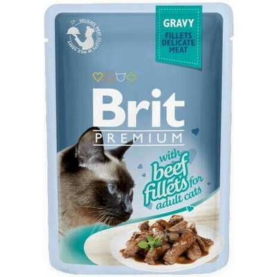 Brit Premium Cat Delicate Fillets in Gravy with Beef 12 x 85 g