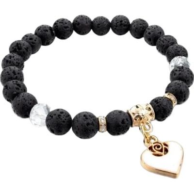 Gaira náramek Srdce 30208 Láva přírodní