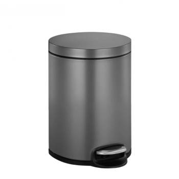 EKO-Europe EKO Кош за отпадъци с педал SERENE - графит - 5 л (EKO 921505 - Platinum)