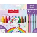 Faber-Castell Faber-Castell: Комплект флумастери с еднорози - 24 броя (554221)