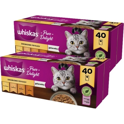 WHISKAS Adult sáčky 80 x 85 g Drůbeží hranolky