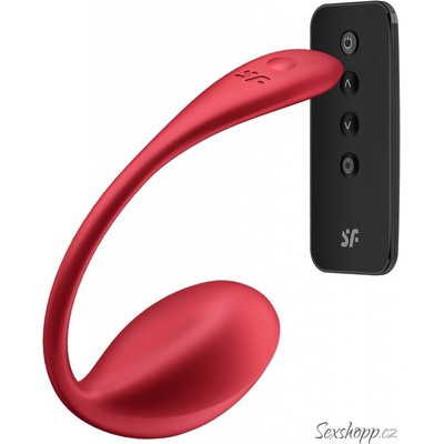 Satisfyer Shiny Petal APP Red , vibrační vaginální vajíčko – Zboží Dáma