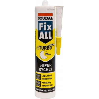 SOUDAL FIX ALL TURBO vytvrdzujúce lepidlo 290g, biele