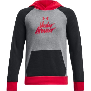 Under Armour Суитшърт с качулка Under Armour Rival Fleece Script Colorblock 1379795-001 Размер YSM