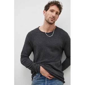 American Vintage Памучна блуза с дълги ръкави T-SHIRT ML COL ROND (MSON24GE24)