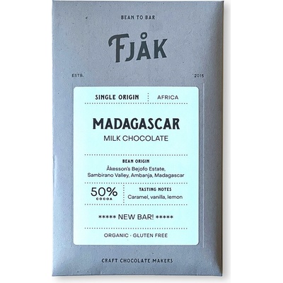 FJAK Sjokolade 50% mléčná MADAGASCAR BIO 60 g