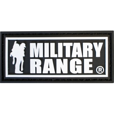 Nášivka MILITARY RANGE malá ČIERNO/BIELA
