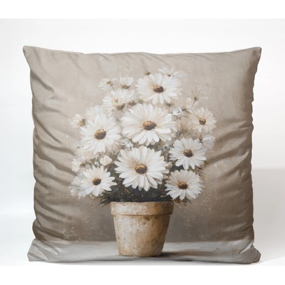 Takoy Zamatová biele margaréty-HT-00341 45 x 45 cm