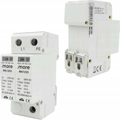 Přepěťová ochrana 1P+N 30kA B+C 230V IP20 na DIN lištu Ecolight