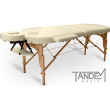 Tandem Skladací masážny stôl Basic-2 Oval krémová 195 x 70 cm krémová