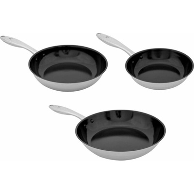 Shiori Pánev sada pánví Shiori z nerezové oceli 304 s keramickým povrchem, indukční, 20 cm, 24 cm, 28 cm
