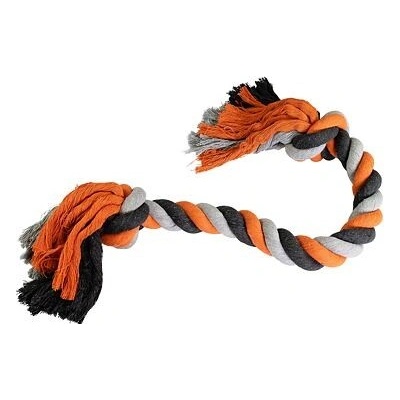 HipHop Uzol bavlnený 2 knôt 100 cm tm.šedá oranžová