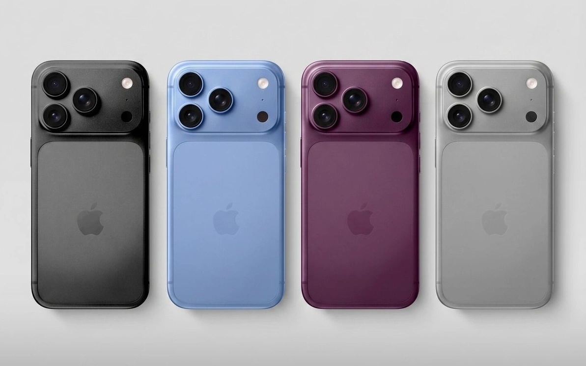 Az iPhone 18 Pro (Max) várható színei - sötétszürke, kék, ezüst és meggypiros színű