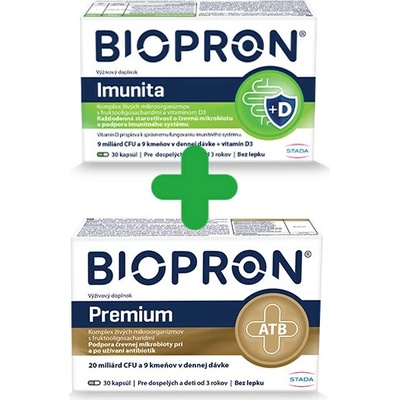 Biopron 9 Premium 30 kapsúl + Biopron 9 Imunity 30 kapsúl
