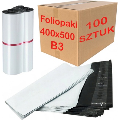Plastové Obálky 400x500 mm B3 Bílá obálka pro balení - 100 ks