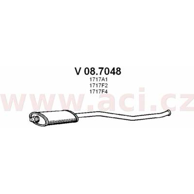 Střední díl výfuku ASSO/VENEPORTE ACI V 10.6038