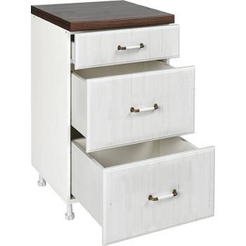 Matis Кухненски шкаф долен с три чекмеджета rustic d40 3f бял