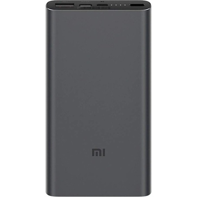 Xiaomi Mi Power Bank 3 Fast Charge 10000 mAh - преносима външна батерия с USB-C и USB-A изходи и технология за бързо зареждане (черен)