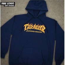 THRASHER Fire Logo hood navy