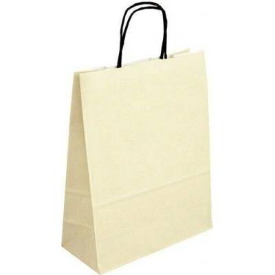 Papírová taška slonová kost Toptwist 240x110x310 mm s krouceným uchem