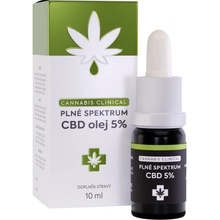 Cannabis Clinical Plné spektrum CBD olej 5% 10 ml