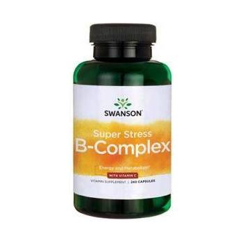 Swanson Витамин B Комплекс с витамин C - Super Stress - Vitamin B-Complex with Vitamin C / 240 Caps, 4305