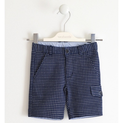 Sarabanda kraťasy plátěné kostkované tmavě modré