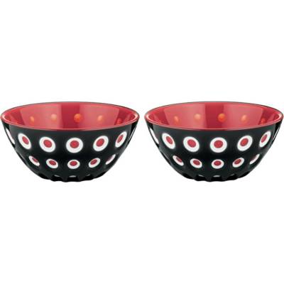 Guzzini Sada 2 misek Le Murrine zelená červená bílá 12 cm
