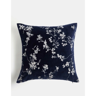 Marks & Spencer Кадифена възглавница с бродирани черешови цветове Marks & Spencer тъмносиня Marks & Spencer | Sin | Home | ЕДИН РАЗМЕР
