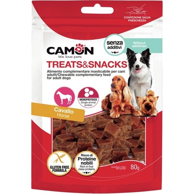 Camon Treats&Snacks Dog Mini kocky konské mäso 80 g