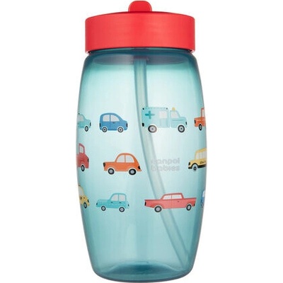CANPOL Fľaša so skladacím náustkom 400 ml Autá