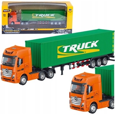 LEAN Toys Nákladní auto s kontejnerovým návěsem v měřítku 1:50
