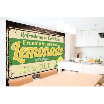 DIMEX ART s. r. o Самозалепваща се флизелинова фототапета табела - лимонада 375 x 250 см