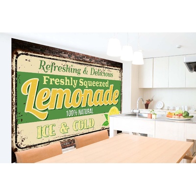 DIMEX ART Самозалепваща се флизелинова фототапета табела - лимонада 375 x 250 см