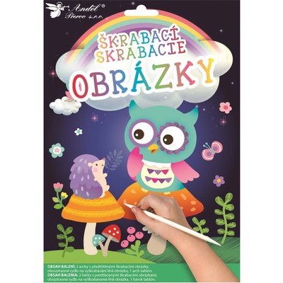 Vyškrabávací obrázky 2 archy SOVIČKA – Zboží Dáma